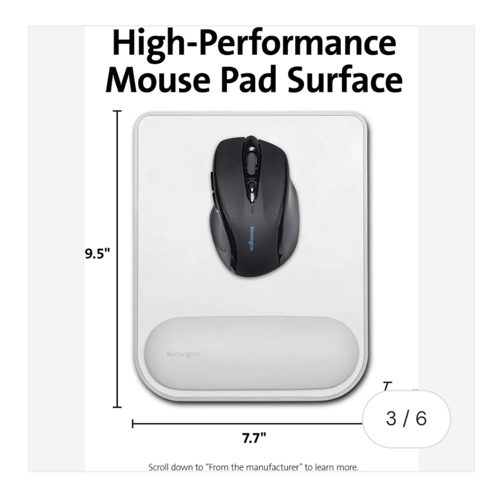 ErgoSoft™ Wrist Rest Mouse Pad for Standard Mouse. - Picture 5 of 9
